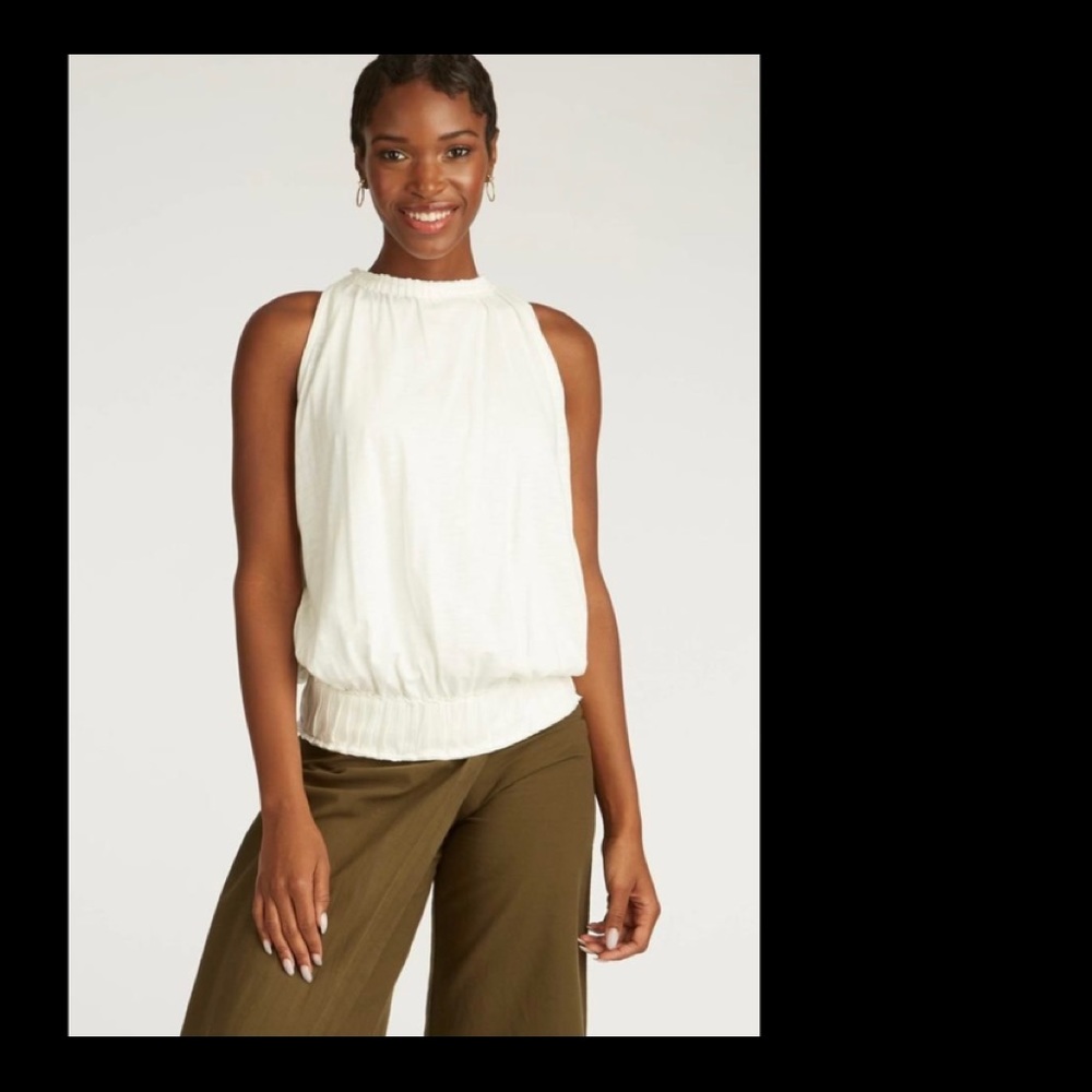 Indigenous Sleeveless Pleated Top Lilac